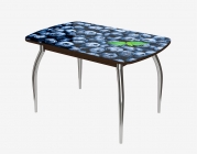 Стол Можгинский лесокомбинат Бостон ф/п Черника, 900600 мм, венге/хром триумф