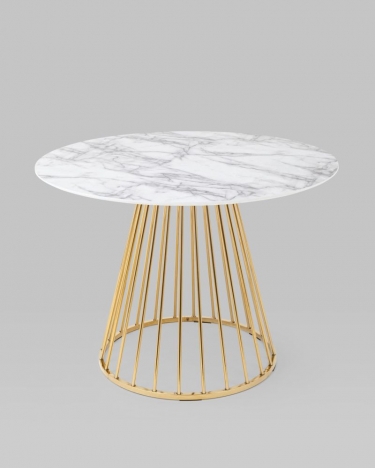 Стол обеденный Stool Group Ливерпуль 110x110 Белый мрамор
