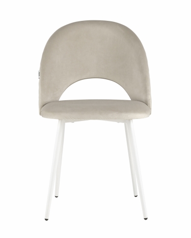 Стул Stool Group Меган white NEW велюр с ромбами Бежевый
