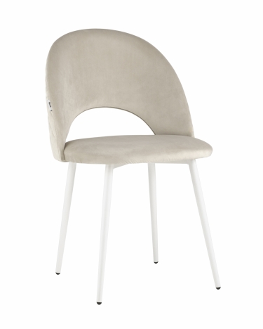 Стул Stool Group Меган white NEW велюр с ромбами Бежевый