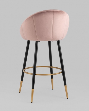 Стул Stool Group Наоми барный велюр Розовый