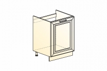 Шкаф рабочий под мойку L600 1 дв. гл. эмаль Мишель 22.57 белый/белый