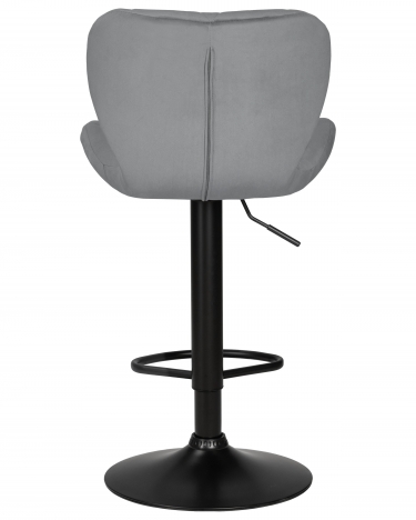 Стул барный DOBRIN DOBRIN BARNY BLACK серый велюр MJ9-75