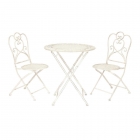 Комплект стол + 2 стула Secret de Maison Monique mod. PL08-6241.6242 металл, стол6273, стул 484093, Античный белый Antique White