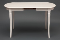 Стол раскладной Tetchair Modena MD-T4EX дерево гевея/мдф, 100+29х75х75 см, ivory white слоновая кость 2-5