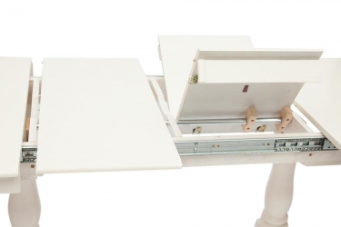 Стол раскладной Tetchair Siena SA-T6EX2L дерево гевея/мдф, 150+35+35х80х75см, ivory white слоновая кость 2-5