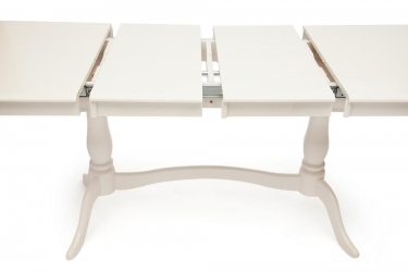 Стол раскладной Tetchair Siena SA-T6EX2L дерево гевея/мдф, 150+35+35х80х75см, ivory white слоновая кость 2-5