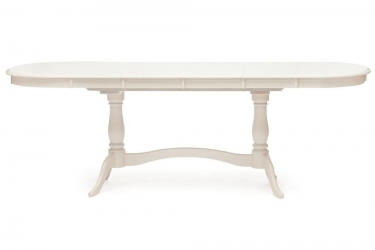 Стол раскладной Tetchair Siena SA-T6EX2L дерево гевея/мдф, 150+35+35х80х75см, ivory white слоновая кость 2-5