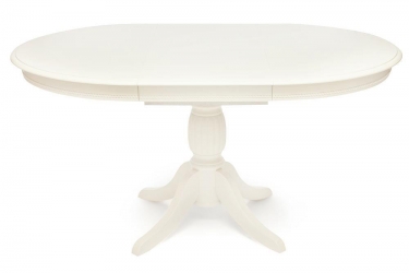 Стол обеденный Tetchair LEONARDO Леонардо дерево гевея/мдф, Dia 107 + 46 x 76 cm, pure white 402