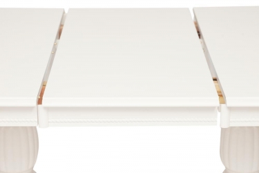Стол обеденный Tetchair LORENZO Лоренцо дерево гевея/мдф, 160+46x107x76 cm, pure white 402