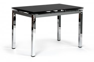 Стол Tetchair CAMPANA mod. 346 металл/стекло 8мм, 110/170 х 70 х 76 см, хром/черный