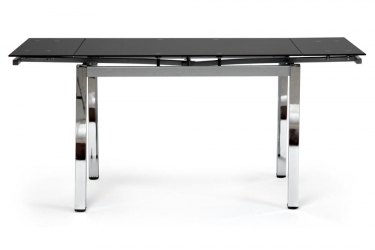 Стол Tetchair CAMPANA mod. 346 металл/стекло 8мм, 110/170 х 70 х 76 см, хром/черный
