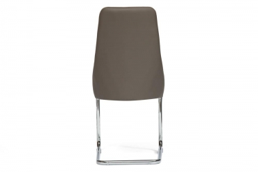 Стул Tetchair FRATELLI mod.8415 металл/экокожа/хром, 44х62х97х47см, пепельно-коричневый окантовка слон. кость