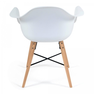 Кресло Tetchair CINDY EAMES mod. 919 Белый/white with natural legs