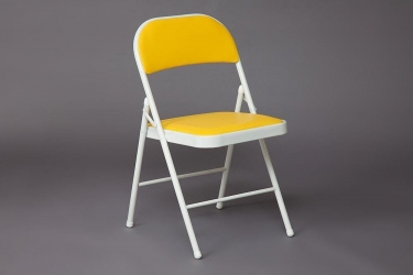Стул складной Tetchair FOLDER mod. 032 каркас металл, сиденье/спинка экокожа, 415176см, желтый