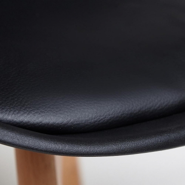 Стул Tetchair TULIP mod. 73 дерево/пластик/ПУ, 48.552.583cм, черный