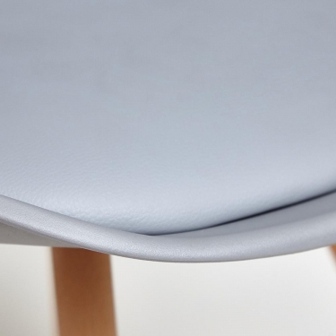 Стул Tetchair TULIP mod. 73 дерево/пластик/ПУ, 48.552.583cм, серый