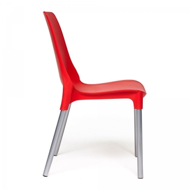Стул Tetchair GENIUS mod 75 металл/пластик, 46x56x84cм, красный/ножки хром