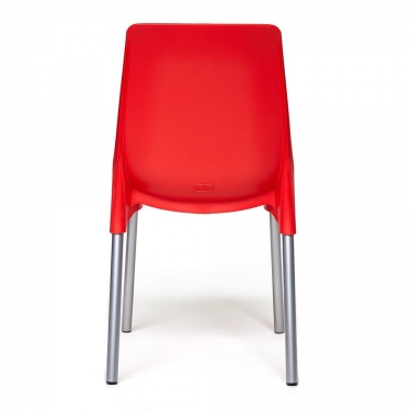 Стул Tetchair GENIUS mod 75 металл/пластик, 46x56x84cм, красный/ножки хром