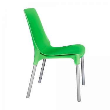 Стул Tetchair GENIUS mod 75 металл/пластик, 46x56x84cм, зеленый/ножки хром