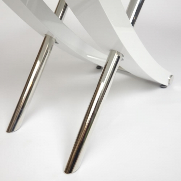 Стол Tetchair ARNO mod.EDT-H016 мдф high gloss, закаленное стекло, металл, 120х80х75см, Белый White