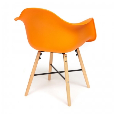 Кресло Tetchair CINDY EAMES mod. 919 Оранжевый/orange with natural legs