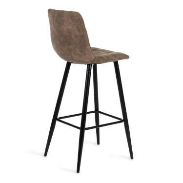 Стул барный Tetchair SPICE mod.8078 металл,ткань наппа, 51 x 42 x 104 см, светло-коричневый/черный, PK-01