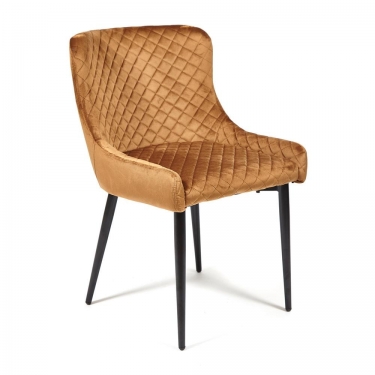 Стул Tetchair ELI mod. 8202 металл/ткань, 53x61,5x83 см, коричневый G-062-61/черный