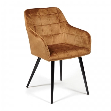 Кресло Tetchair BEATA mod. 8266 металл/ткань, 56х60х82 см, коричневый G-062-61/черный