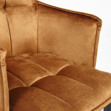 Кресло Tetchair SASKIA mod. 8283 металл/ткань, 55 х 61 х 85см, коричневый G-062-61/черный