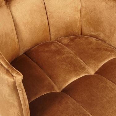 Кресло Tetchair SASKIA mod. 8283 металл/ткань, 55 х 61 х 85см, коричневый G-062-61/черный