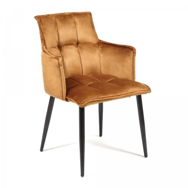 Кресло Tetchair SASKIA mod. 8283 металл/ткань, 55 х 61 х 85см, коричневый G-062-61/черный