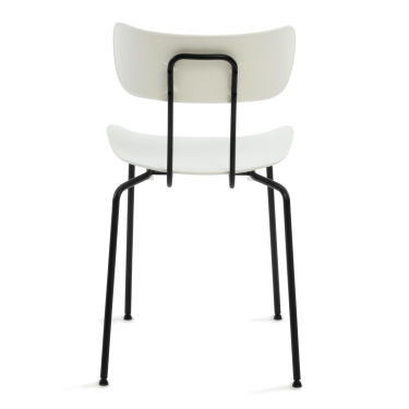 Стул Tetchair VAN HALLEN mod. 1534-45 пластик/металл, 45х52х77 см, высота до сиденья 46,5 см, белый/черный