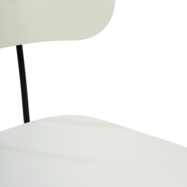 Стул Tetchair VAN HALLEN mod. 1534-45 пластик/металл, 45х52х77 см, высота до сиденья 46,5 см, белый/черный