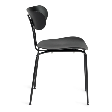 Стул Tetchair VAN HALLEN mod. 1534-45 пластик/металл, 45х52х77 см, высота до сиденья 46,5 см, черный/черный