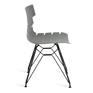 Стул Tetchair HANSEN mod. 622N пластик/металл, 51х47х80 см, высота до сиденья 45 см, серый/черный