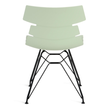 Стул Tetchair HANSEN mod. 622N пластик/металл, 51х47х80 см, высота до сиденья 45 см, фисташковый/черный
