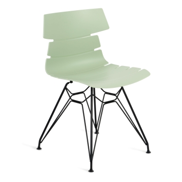 Стул Tetchair HANSEN mod. 622N пластик/металл, 51х47х80 см, высота до сиденья 45 см, фисташковый/черный