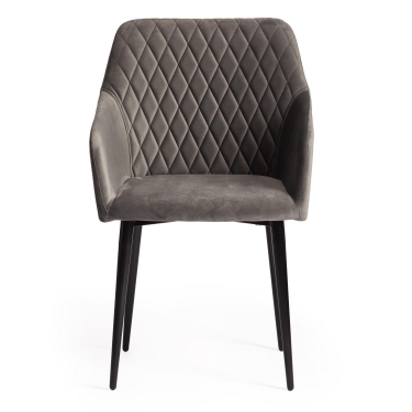 Кресло Tetchair BREMO mod. 708 ткань/металл, 58х55х83 см, высота до сиденья 48 см, серый barkhat 26/черный