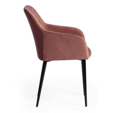 Кресло Tetchair BREMO mod. 708 ткань/металл, 58х55х83 см, высота до сиденья 48 см, коралловый barkhat 15 /черный
