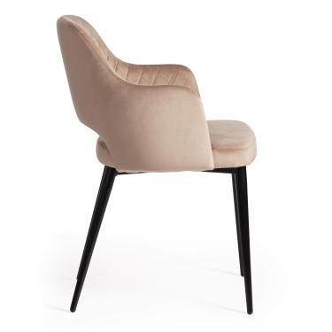 Кресло Tetchair VALKYRIA mod. 711 ткань/металл, 55х55х80 см, высота до сиденья 48 см, бежевый barkhat 5/черный