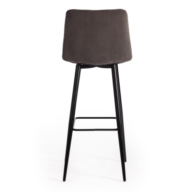 Стул барный Tetchair CHILLY mod.7095б ткань/металл, 53х44х104 см, высота до сиденья 76 см, темно-серый barkhat 14/черный