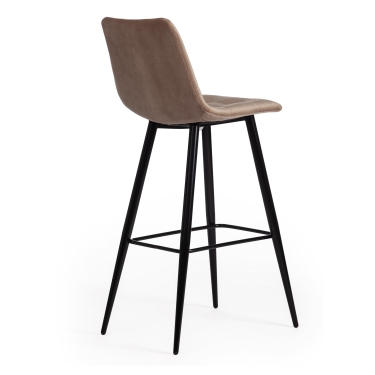 Стул барный Tetchair CHILLY mod.7095б ткань/металл, 53х44х104 см, высота до сиденья 76 см, бежевый barkhat 5/черный