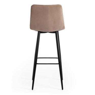 Стул барный Tetchair CHILLY mod.7095б ткань/металл, 53х44х104 см, высота до сиденья 76 см, бежевый barkhat 5/черный