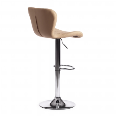 Стул барный Tetchair AVIONIC mod. KY712A металл/экокожа, 455386-107 см, бежевый/хром