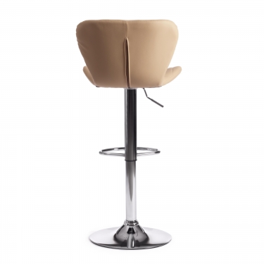 Стул барный Tetchair AVIONIC mod. KY712A металл/экокожа, 455386-107 см, бежевый/хром