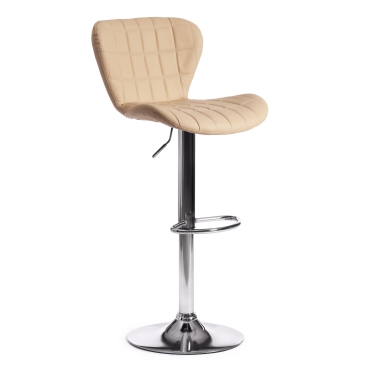 Стул барный Tetchair AVIONIC mod. KY712A металл/экокожа, 455386-107 см, бежевый/хром