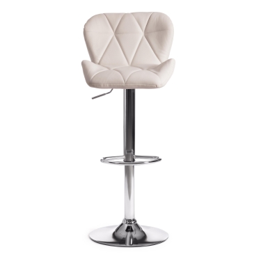 Стул барный Tetchair BIAGGIO mod. KY717 металл/экокожа, 445083-103 см, белый/хром