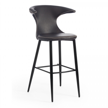 Стул барный Tetchair FLAIR BAR mod. 9018 экокожа/металл, 60 х 56 х 106 см , серый 22/черный