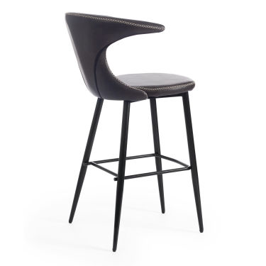 Стул барный Tetchair FLAIR BAR mod. 9018 экокожа/металл, 60 х 56 х 106 см , серый 22/черный